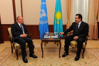 Mr. Petko Draganov Deputy Secretary-General of UNCTAD with H.E. Nursultan Nazarbayev President of Kazakhstan