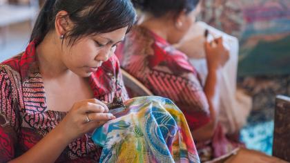As a textile technique, Batik art has evolved to become a creative industry and tourist attraction that support livelihoods in Indonesia.