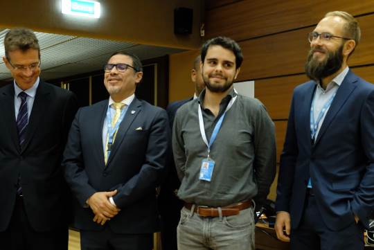 Christoph Spennemann, Pierre Horna, Alberto Munisso and Simon Neumuller, finalists for UNCTAD's staff Innovation challenge, watch the video of their pitches.