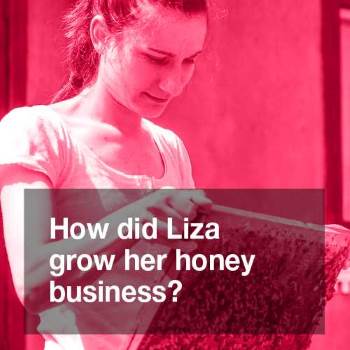 How did Liza grow her honey business?