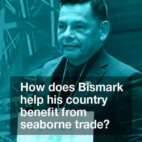 How does Bismark help his country to benefit from seaborne trade?