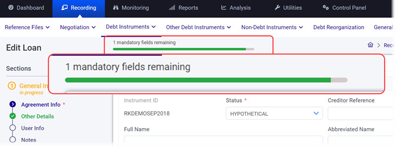 DMFAS 7 Progress bar