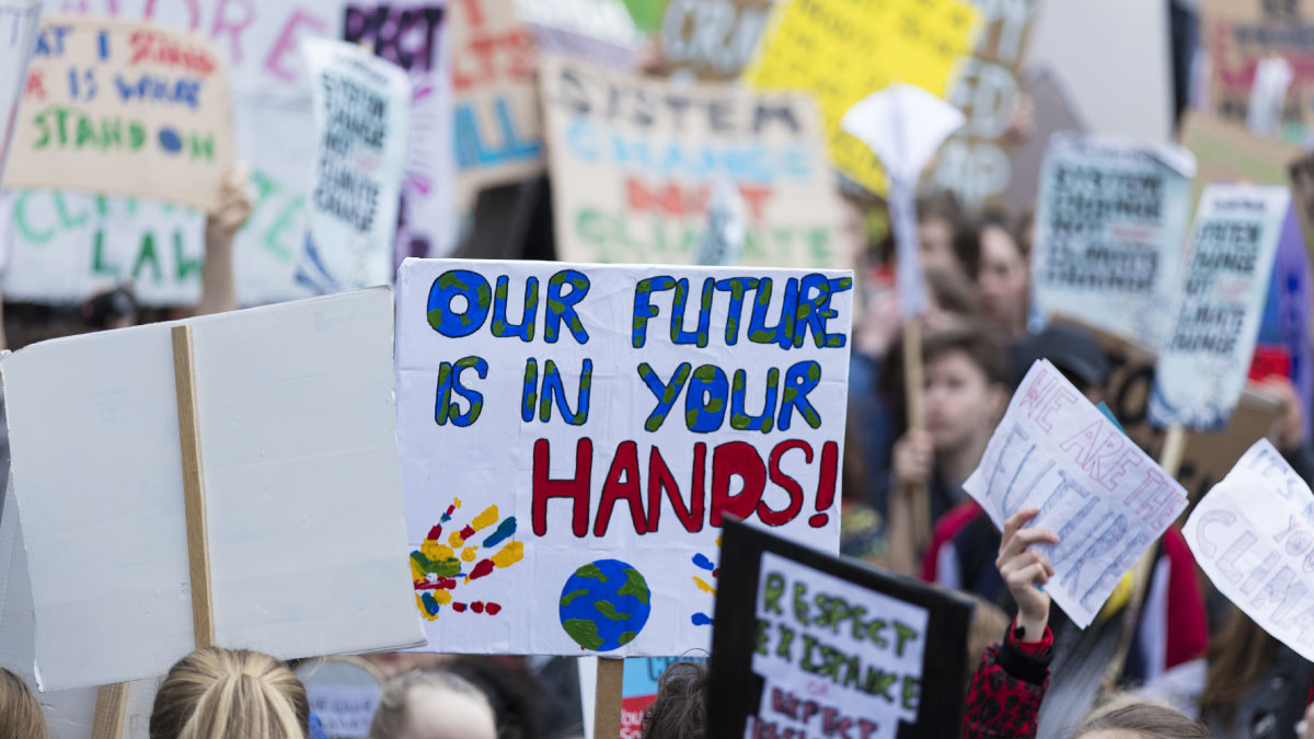 Climate change protest