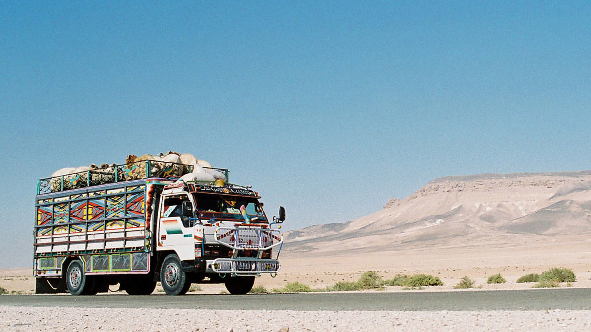 A truck on route to the Iraqi capital Badgad
