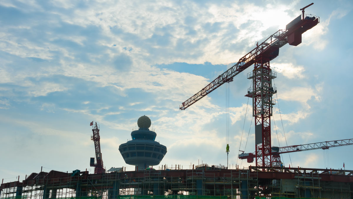 Airport terminal under construction, Singapore