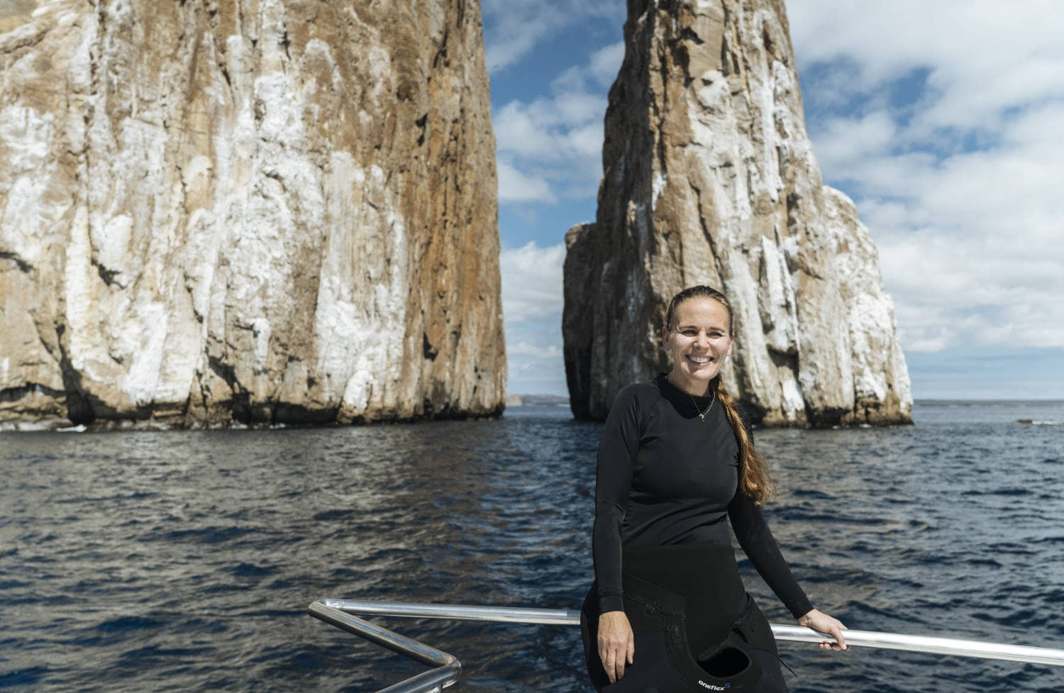 Dona Bertarelli on her boat