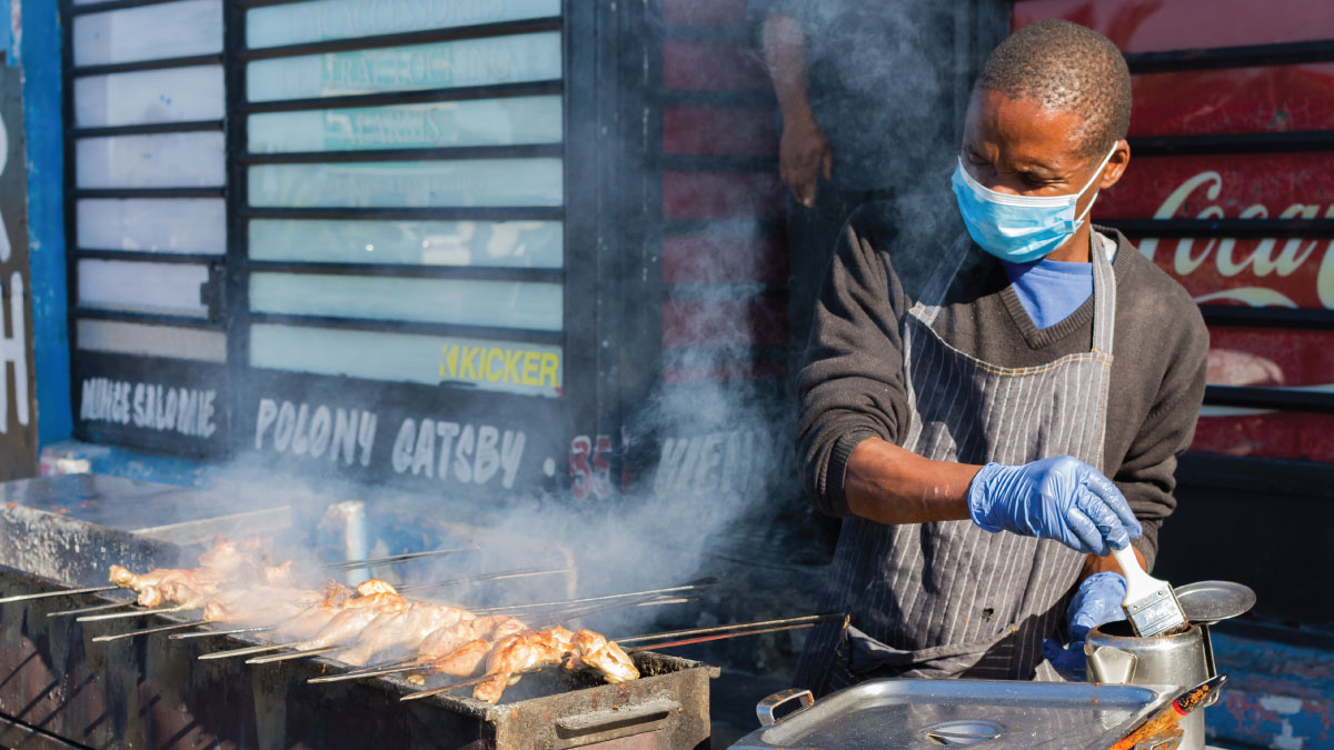 A food vendor in South Africa