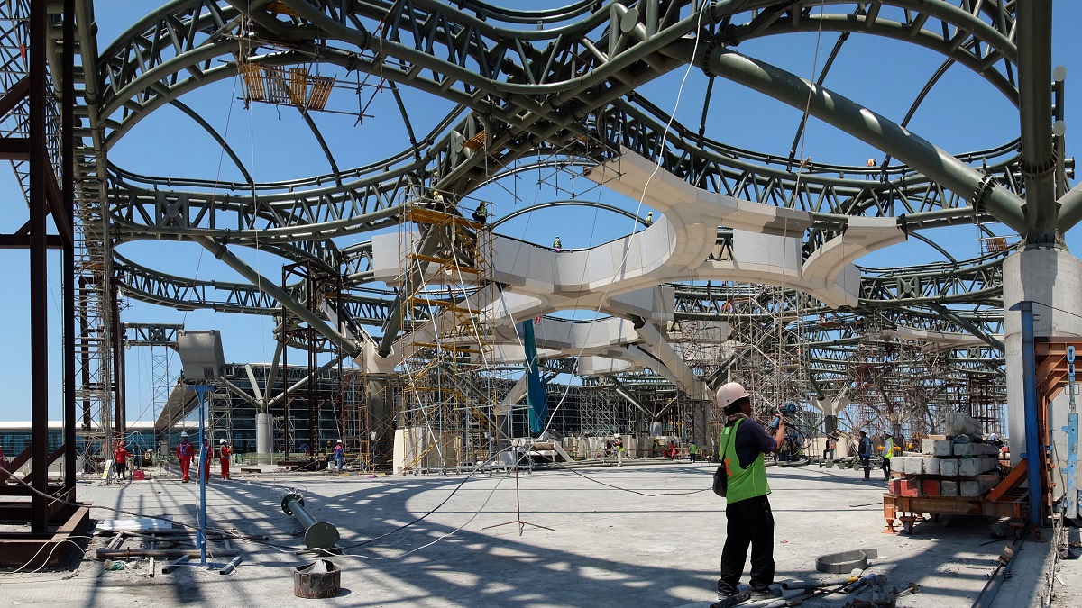 Construction of Yogyakarta Inteational Airport in Indonesia