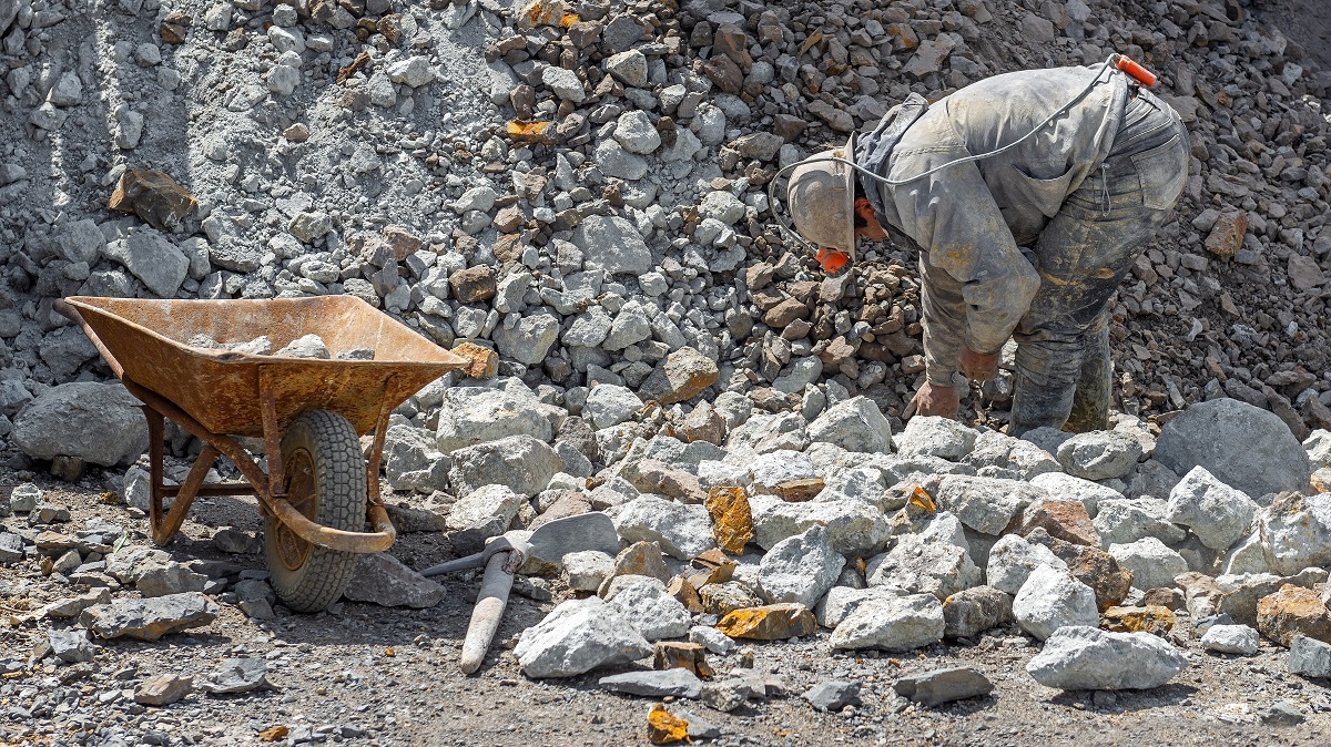 Mine worker in Potosi, Bolivia.