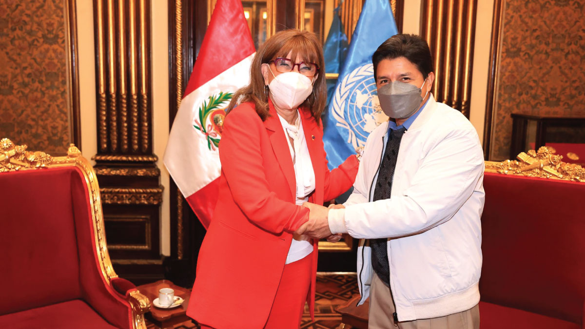 UNCTAD Secretary-General Rebeca Grynspan meets with President Pedro Castillo of Peru