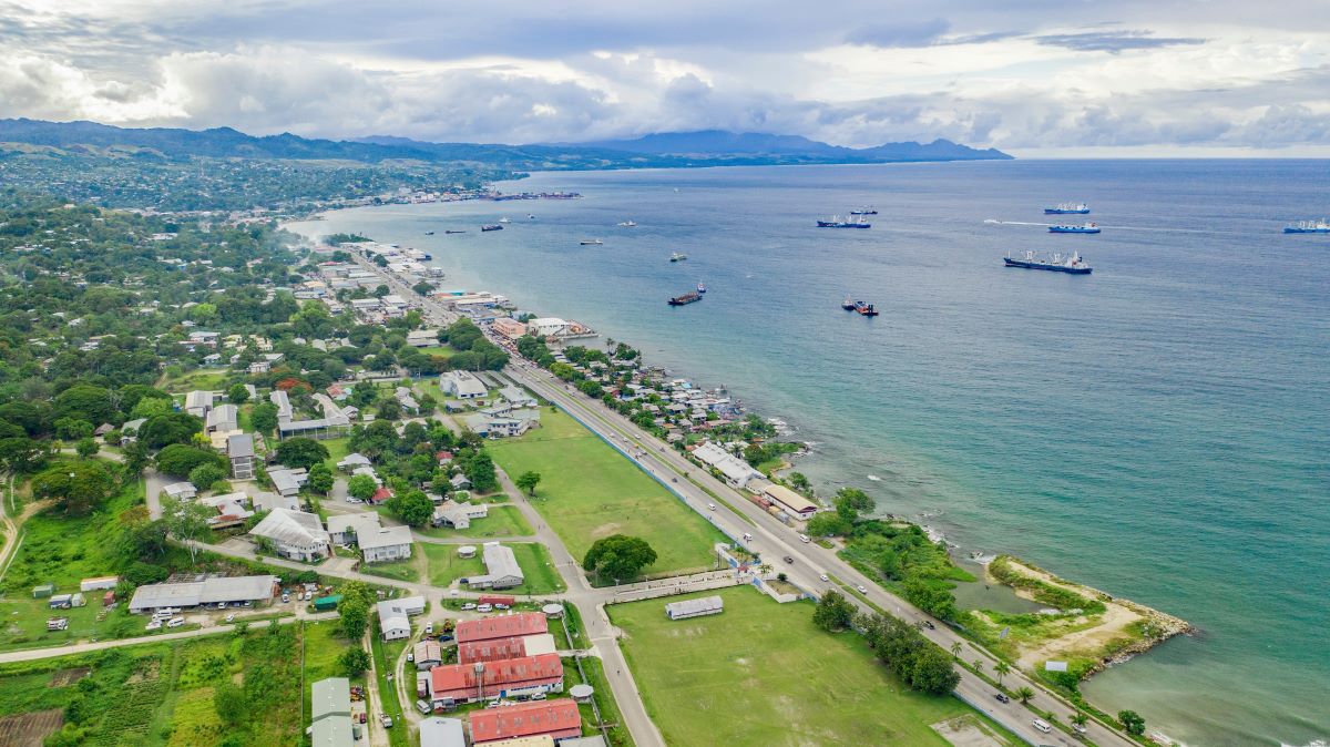 Vessels anchored in Honiara port