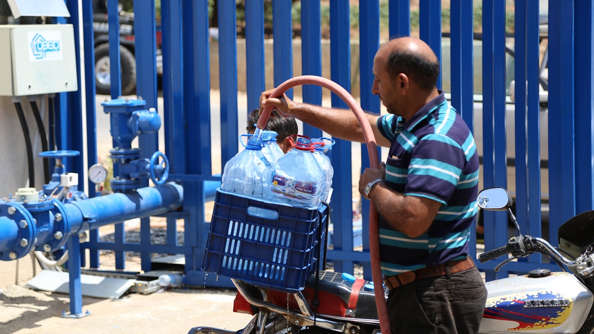 An extension of the main water supply network reaches Kfar Roummane, a village in southern Lebanon.