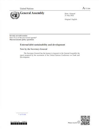 Cover of External debt sustainability and development