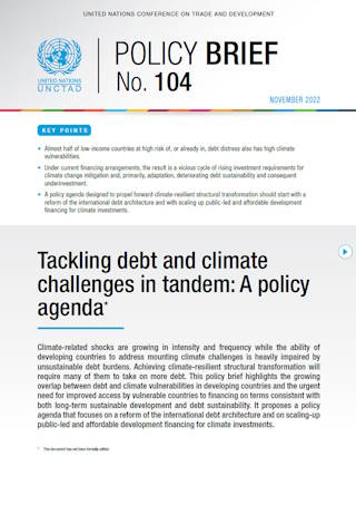 Cover of Tackling debt and climate challenges in tandem