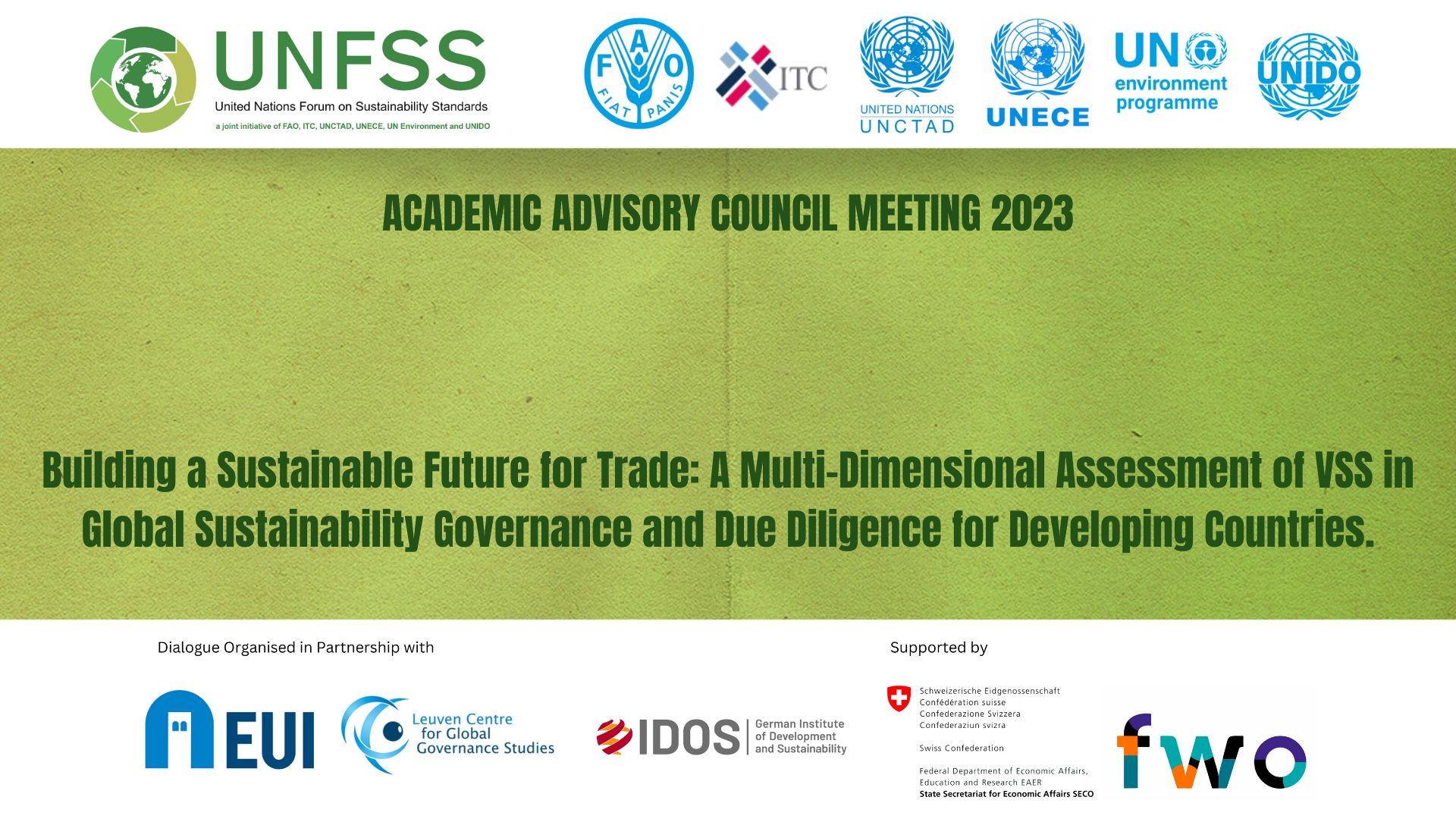 UNFSS Academic Advisory Council Meeting 2023 