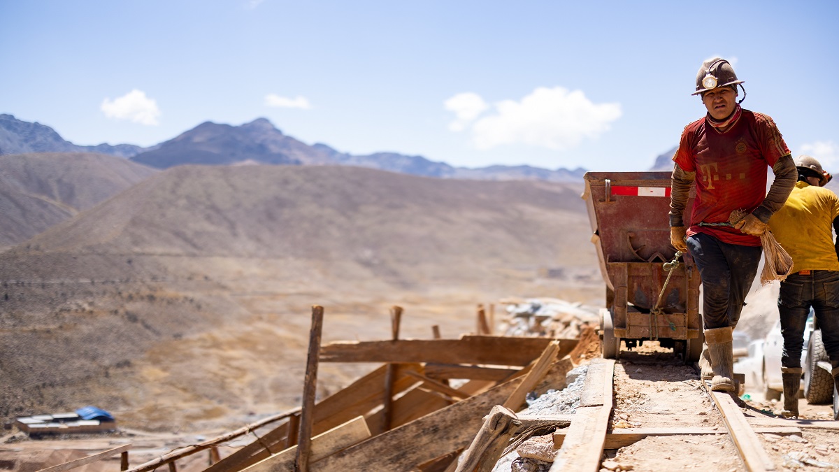 A miner in Potosi, Bolivia