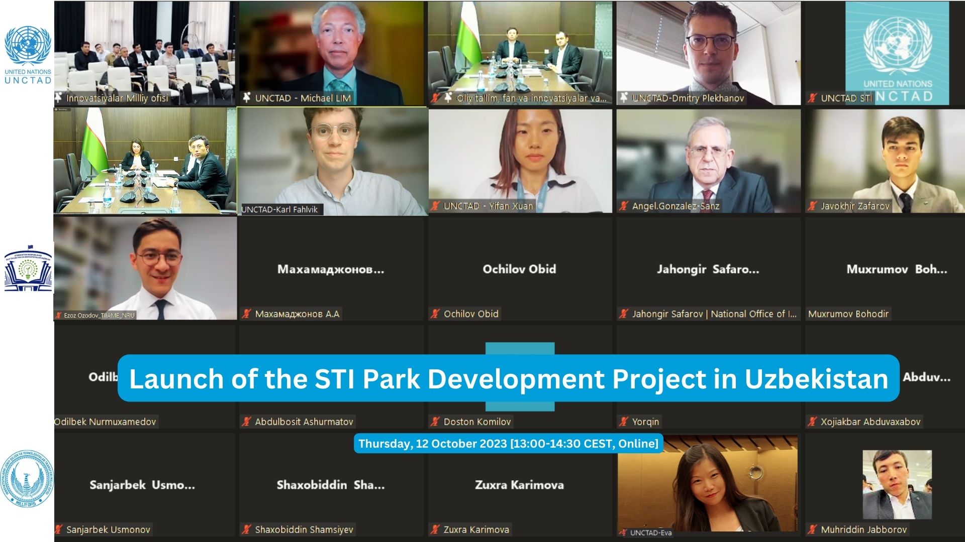 Launch of the STI Park Development Project in Uzbekistan