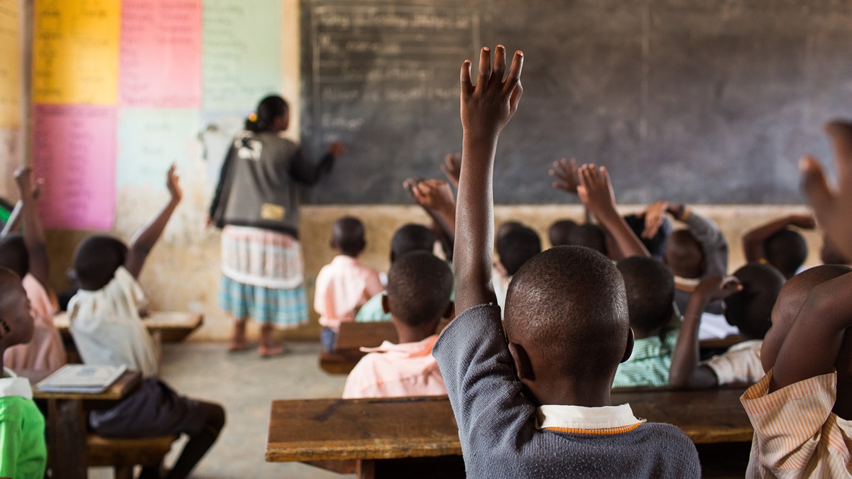 A classroom in Uganda.