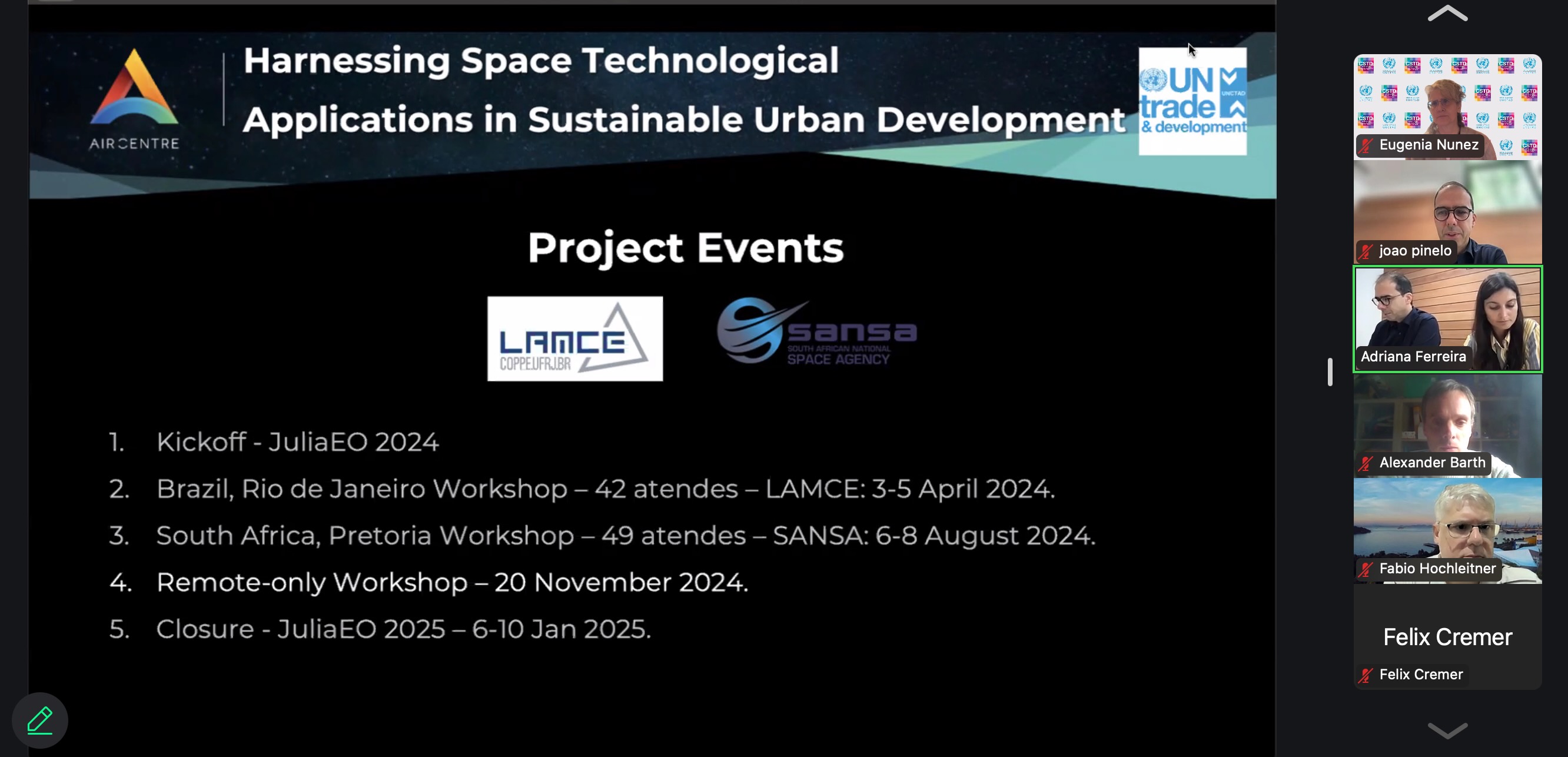 Harnessing space technological applications for SDGs: Intermediate-level workshop on earth observation with Julia