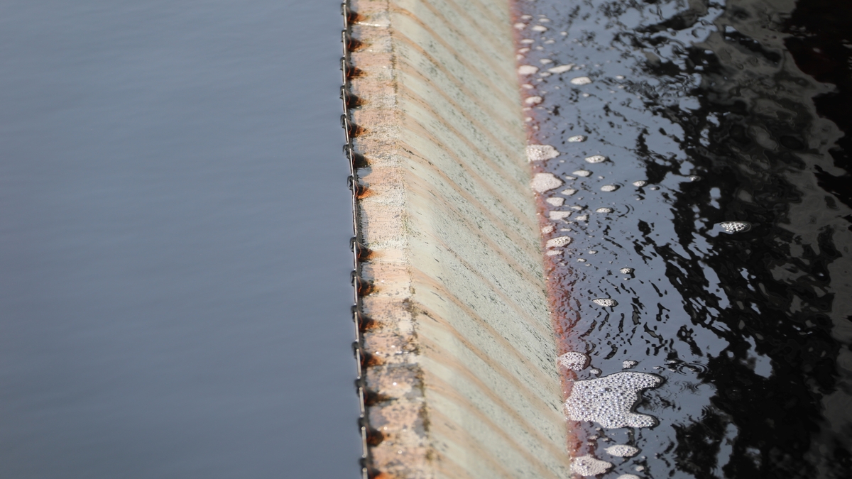 wastewater being treated