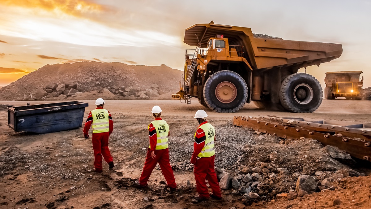 Platinum mining in Rustenburg, South Africa.