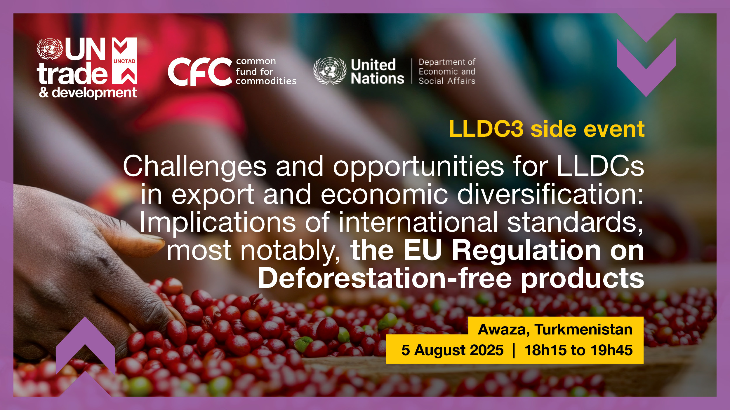 LLDC3 side event: Challenges and opportunities for LLDCs in export and economic diversification - Implications of international standards