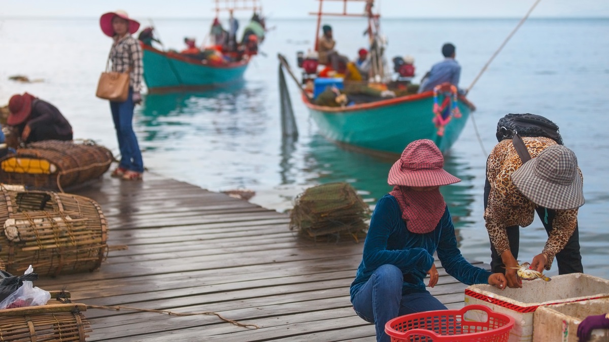 A fishing village in Cambodia.