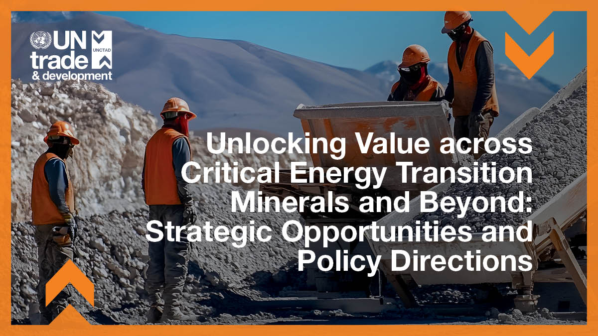 Workers in a mining landscape