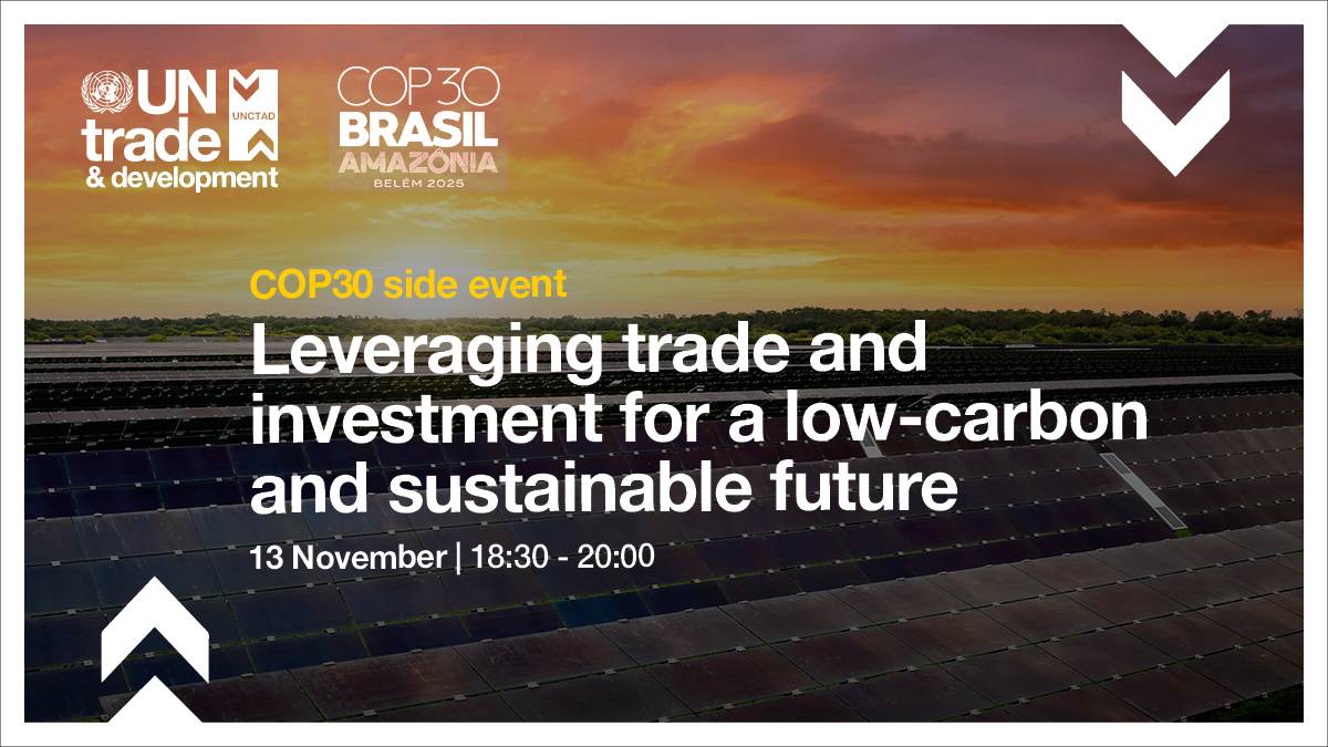 UNCTAD COP30 side event on leverage trade promotional card