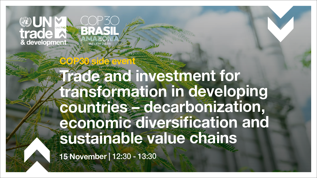 UNCTAD COP30 side event on trade and investment promotional card