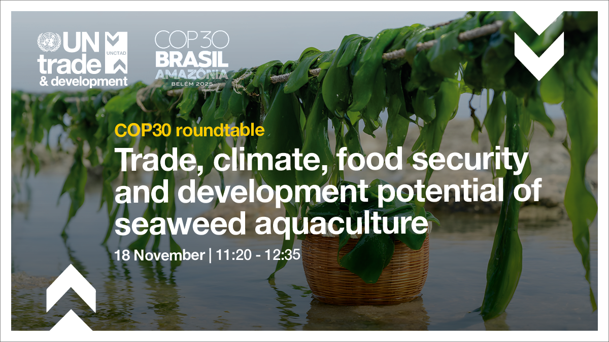 UNCTAD 30 side event on trade and climate promotional card