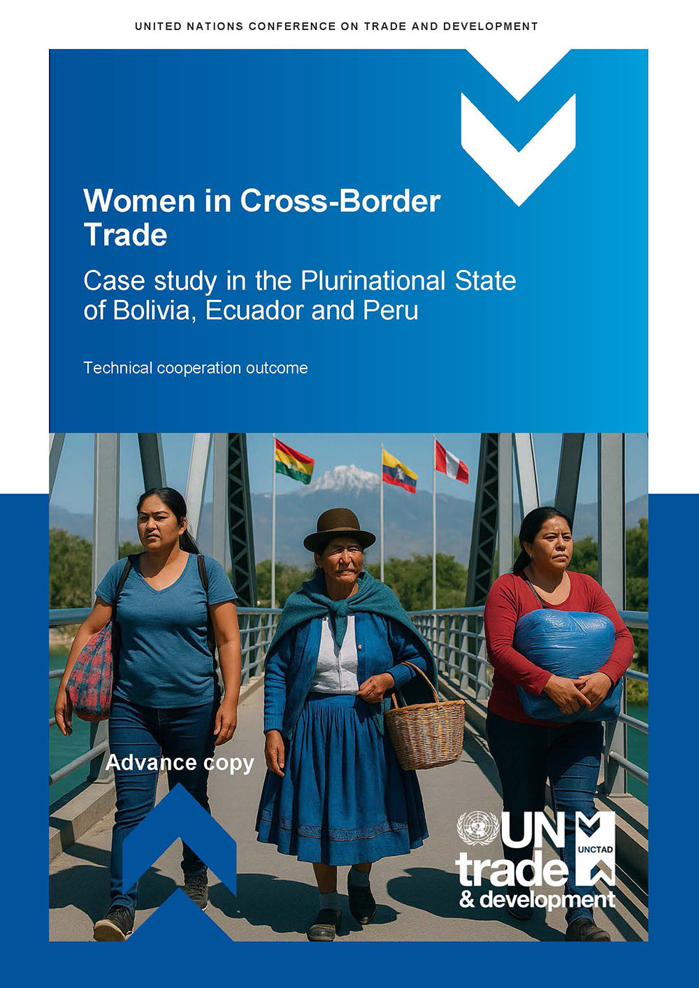 Cover of Women in Cross-Border Trade: Case study in the Plurinational State of Bolivia, Ecuador and Peru
