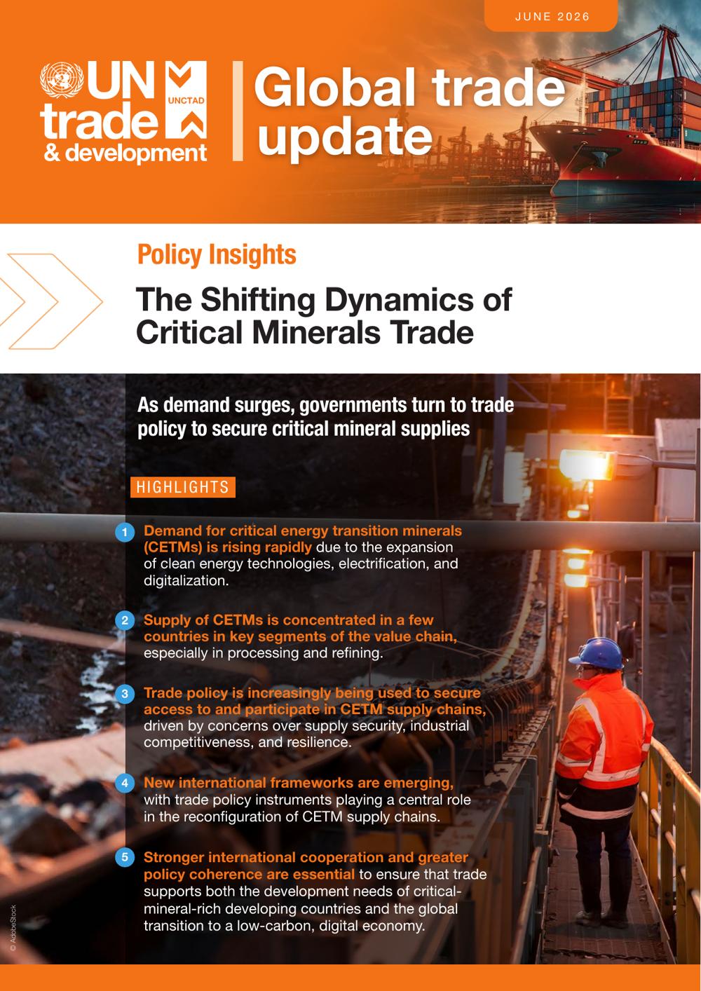 Cover of  Global trade update (June 2026): The shifting dynamics of critical minerals trade
