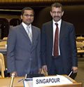 H.E. Ambassador Burhan Gafoor (Singapore) and H.E. Ambassador Mohamed Saleck Ould Mohamed Lemine,  (Mauritania)