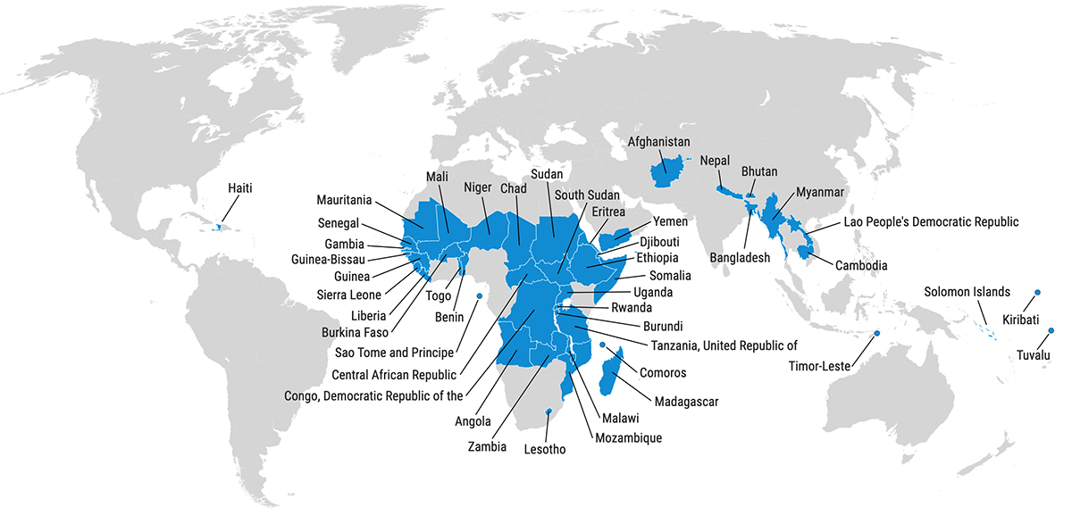 third world countries map