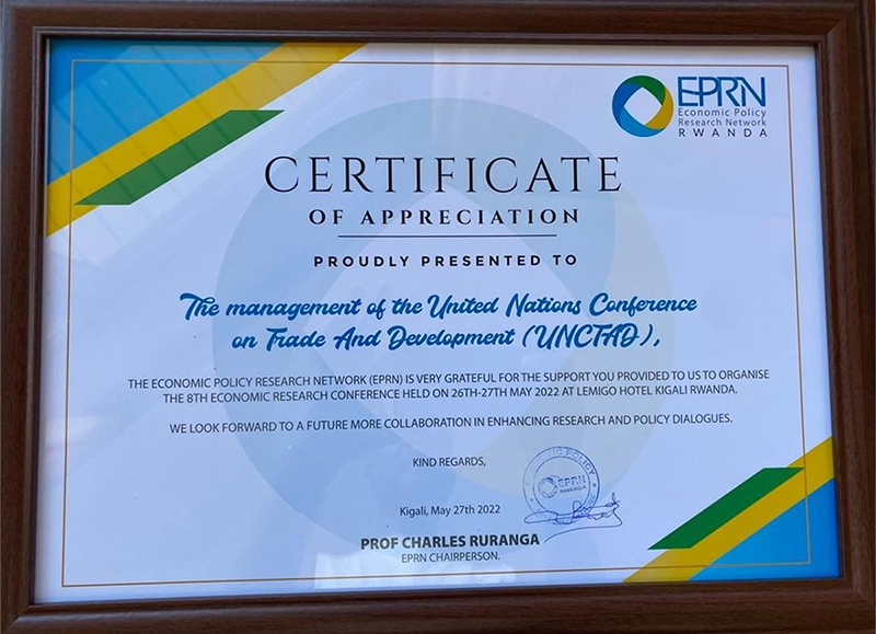 Certificate from EPRN