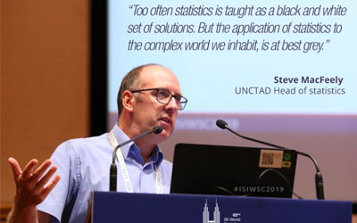 Steve MacFeely, Head of Statistics at UNCTAD, at the International Statistics Institute World Congress, in Malaysia.