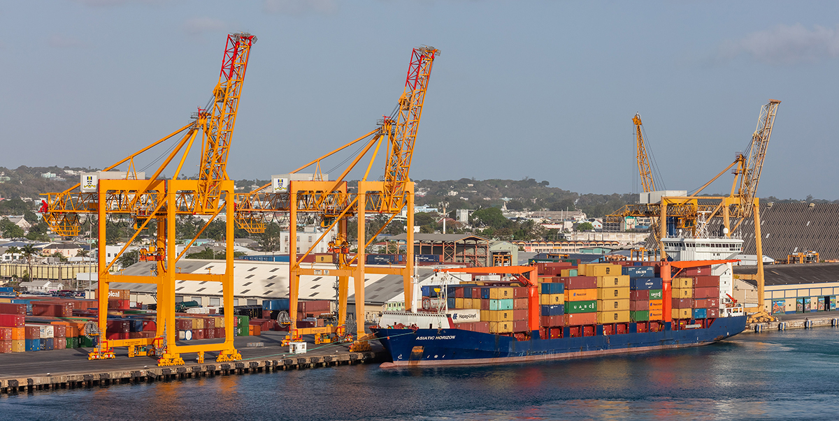 Container port in Barbados