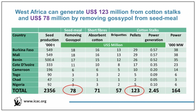 Potential for West Africa in cotton stalks