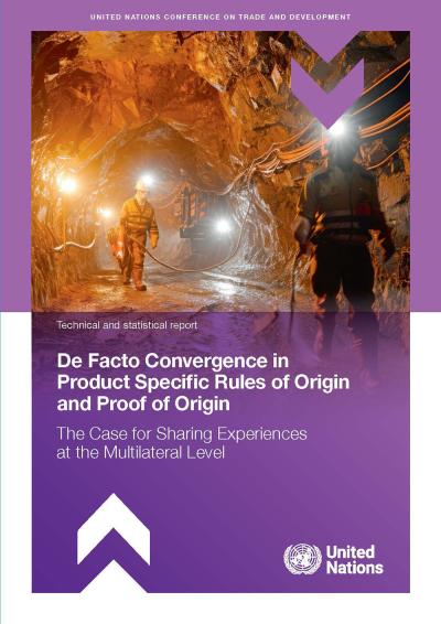 Cover for De facto convergence in product specific rules of origin and proof of origin