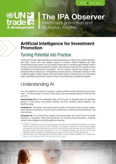 Cover for Artificial intelligence for investment promotion