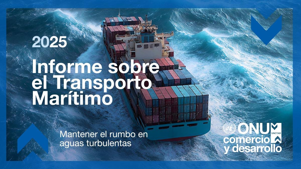 Spanish cover image of the Review of Maritime Transport 2025