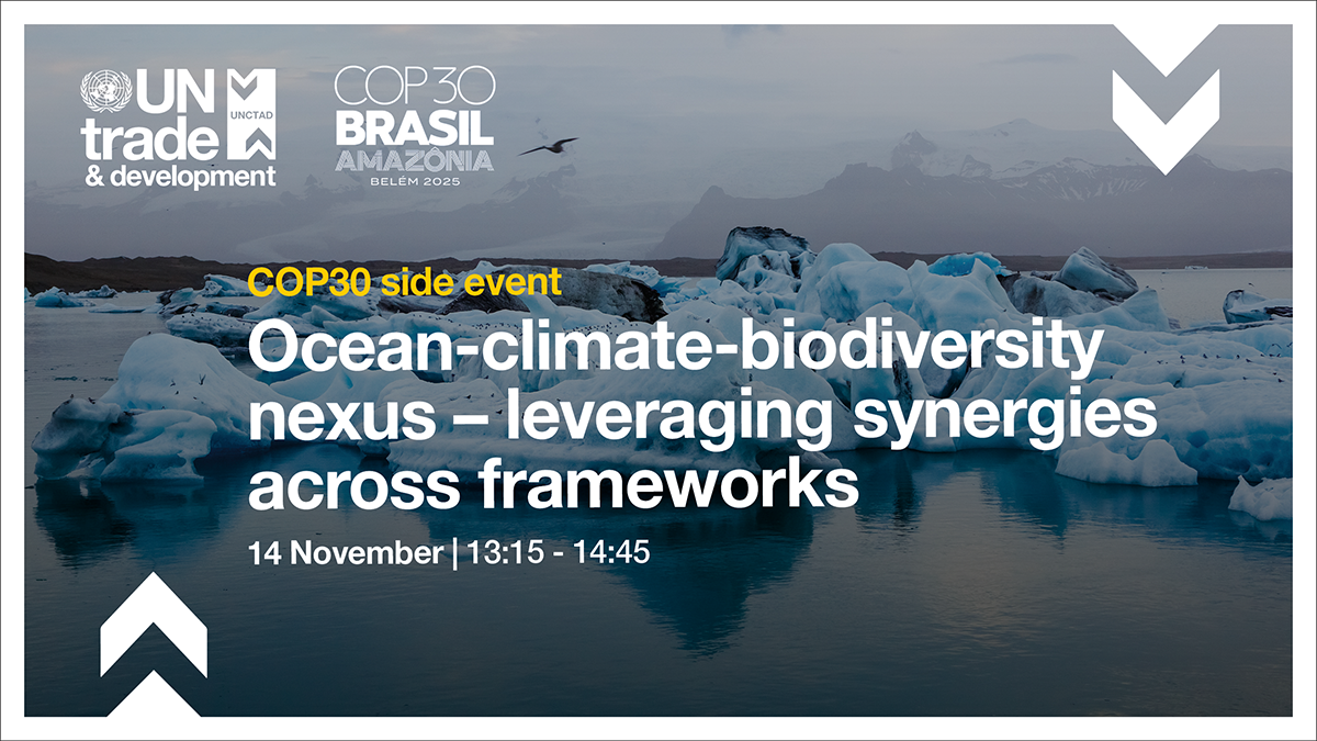 UNCTAD at COP30 side event on the ocean, climate and biodiversity promotional card