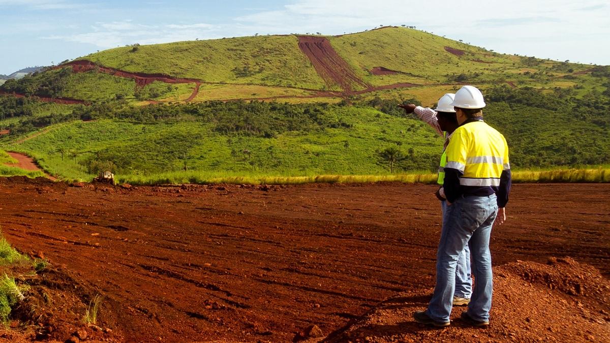 Mining workers in Sierra Leone.