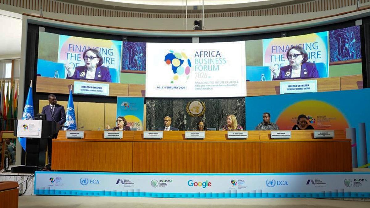 Secretary-General Grynspan addresses the Africa Business Forum 2026.