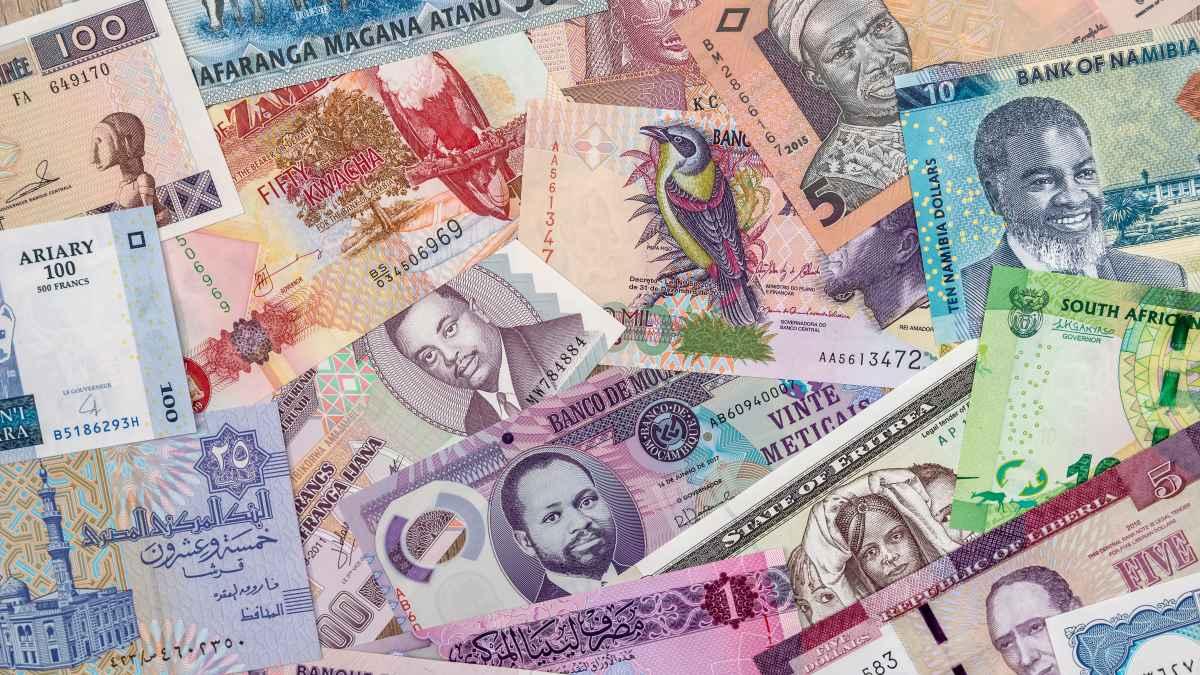 Various money of African countries