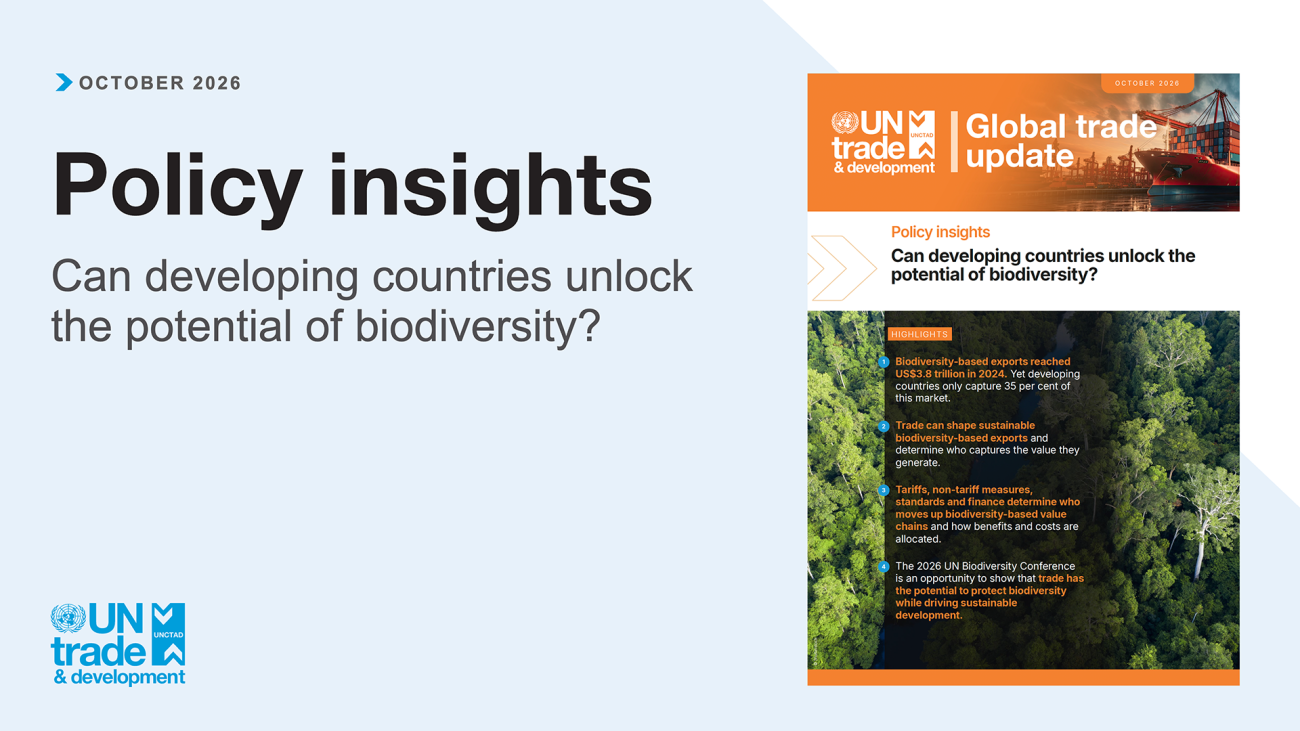 Global Trade Update (October 2026): Can developing countries unlock the potential of biodiversity?