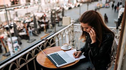 Woman digital entrepreneur working