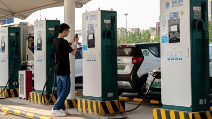 Electric car sharing service in Tianjin, China.