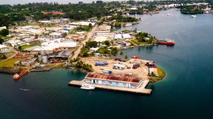 The port of Madang, Papua New Guinea.